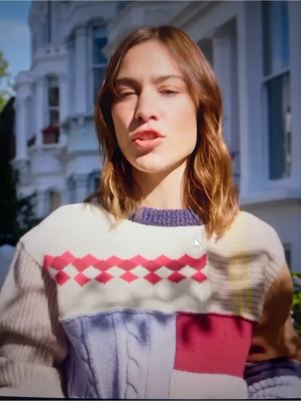 Alexa Chung patchwork sweater excellent condition size L